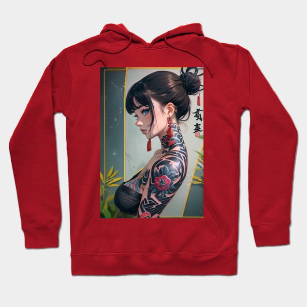 tattoo girl Hoodie by CandyShop